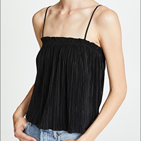 Madewell Tops - Madewell Pleated Black Tank Top